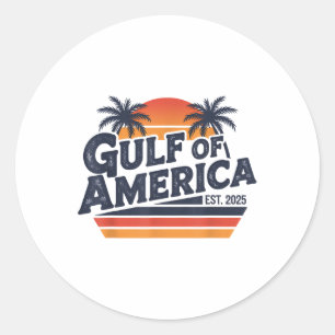 Bukt of US America 2025 Vintage Retro American Fla Runt Klistermärke