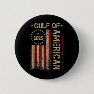 Bukt Retro of America Est 2025 USA American Flagga Knapp