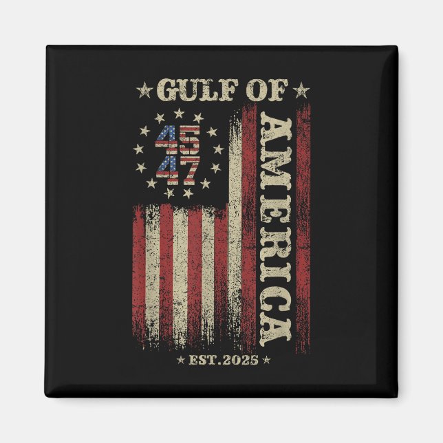 Bukt Retro of America Est 2025 USA American Flagga Magnet (Framsidan)