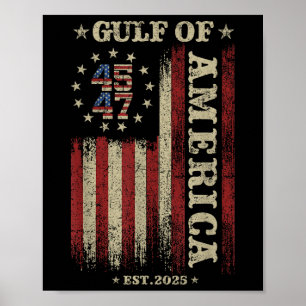 Bukt Retro of America Est 2025 USA American Flagga Poster