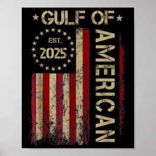 Bukt Retro of America Est 2025 USA American Flagga Poster