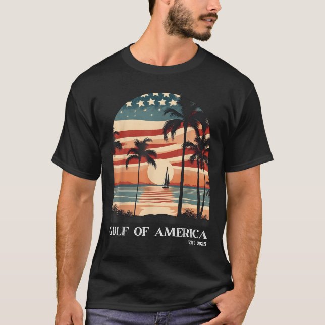Bukt Retro of America Est 2025 USA American Manar  T Shirt (Framsida)