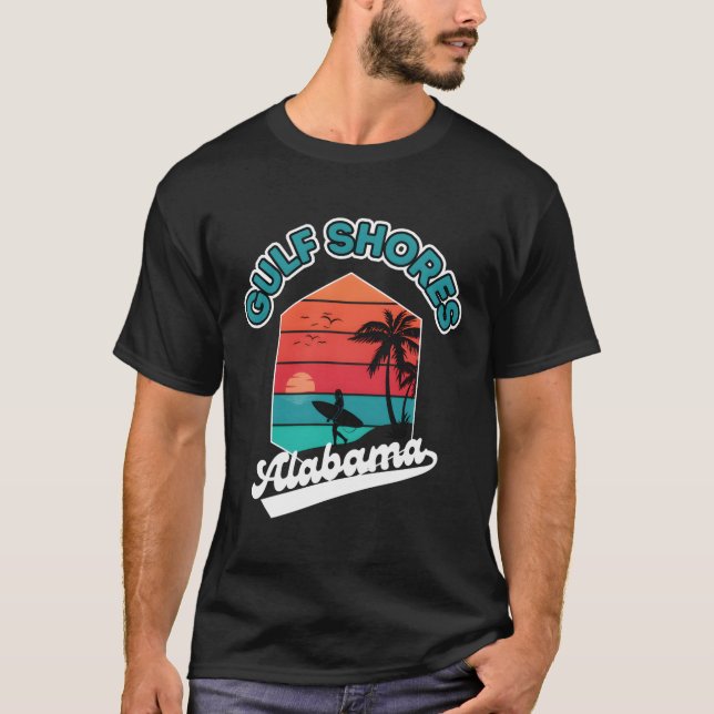 Bukt Shores Alabama � Australien � kustjudel T Shirt (Framsida)
