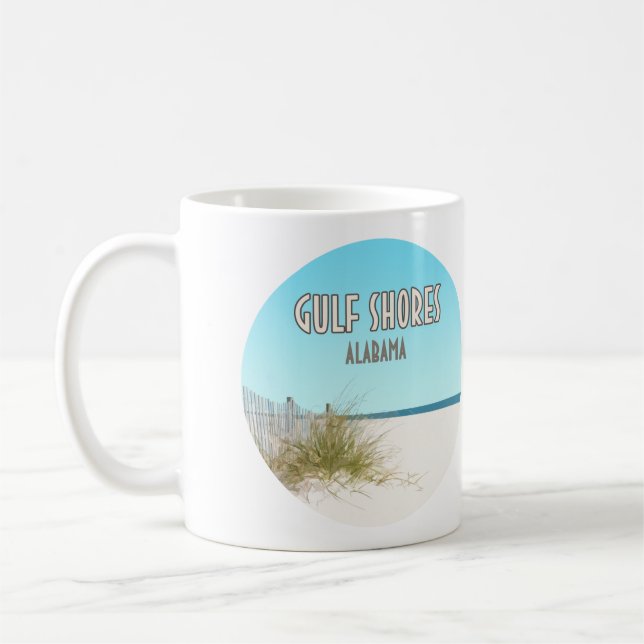 Bukt Shores Alabama Beach Kaffemugg (Vänster)