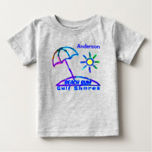 Bukt Shores, Alabama Finger Paint Beach Umbrella