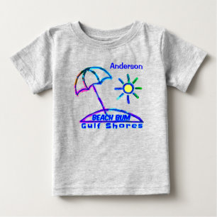 Bukt Shores, Alabama Finger Paint Beach Umbrella T Shirt