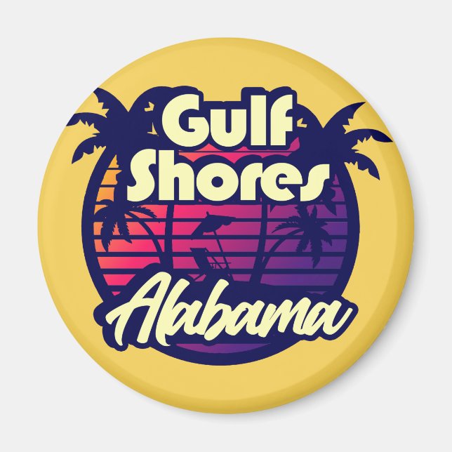 Bukt Shores Alabama Magnet (Framsidan)