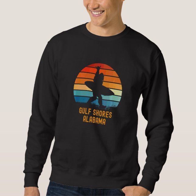 Bukt Shores Alabama Sasquatch Souvenir Lång Ärmad Tröja (Framsida)
