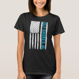 Bukt Shores Alabama Souvenirs Manar Women Flagga T Shirt