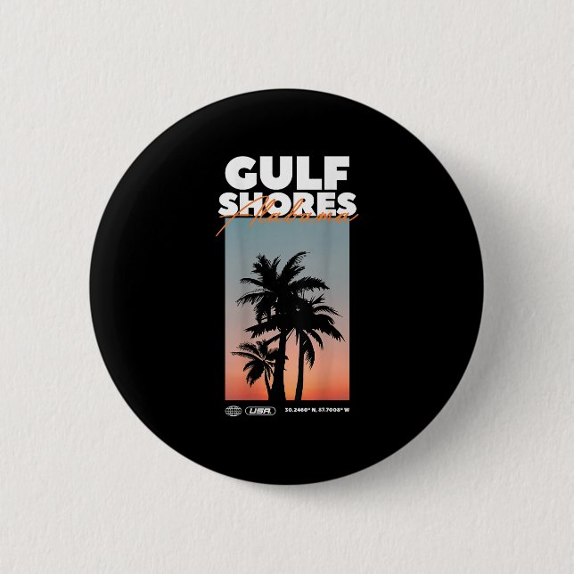 Bukt Shores - Alabama Summer Handflatan Vacation U Knapp (Framsida)