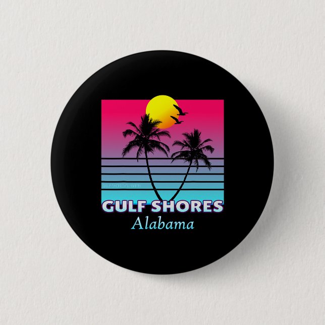 Bukt Shores Alabama Vacation Gift Knapp (Framsida)
