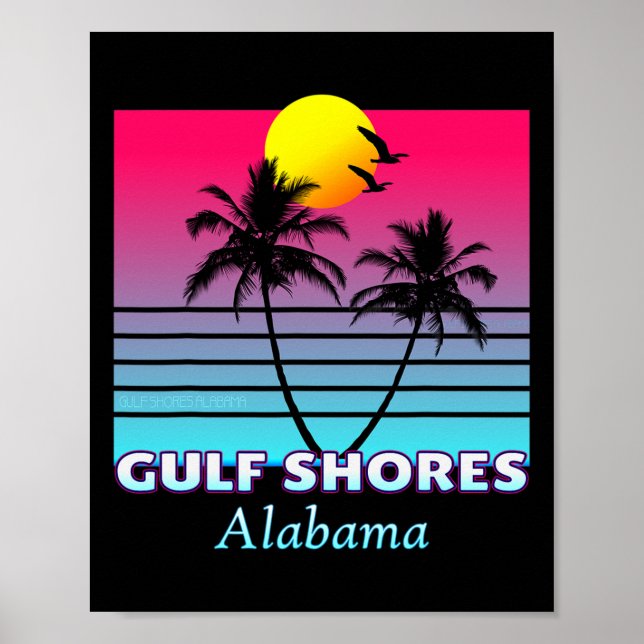 Bukt Shores Alabama Vacation Gift Poster (Framsidan)