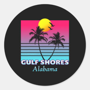 Bukt Shores Alabama Vacation Gift Runt Klistermärke