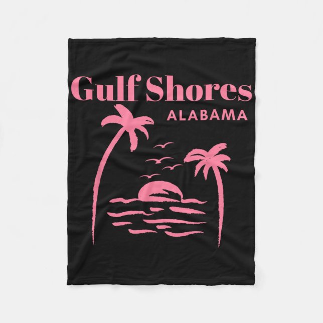Bukt Shores Alabama Vacation Girls Fleecefilt (Framsidan)
