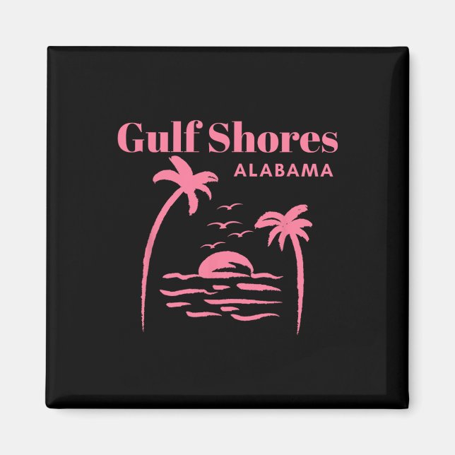 Bukt Shores Alabama Vacation Girls Magnet (Framsidan)