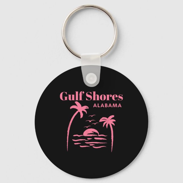 Bukt Shores Alabama Vacation Girls Nyckelring (Framsida)