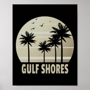 Bukt Shores Alabama Vacation Souvenir Poster