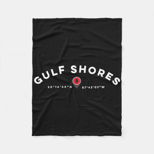 Bukt Shores Alabyma Al Graphic Karta T Fleecefilt (Framsidan)