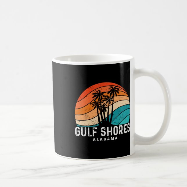 Bukt Shores Alabyma Handflatan Träd Beach Souvenir Kaffemugg (Höger)