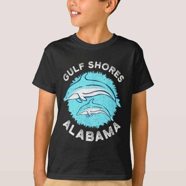 Bukt Shores Alabyma Shirt Dolphin Älskare T (Framsida)