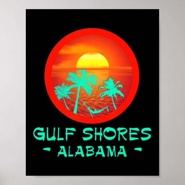 Bukt Shores Alabyma Tropical Destination Beach Gif Poster (Framsidan)