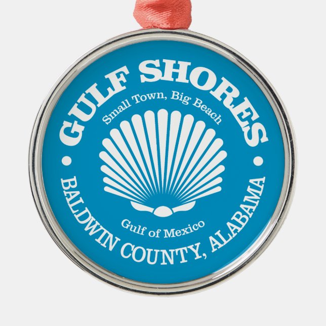 Bukt Shores (årstidsgräns) Julgransprydnad Metall (Framsidan)