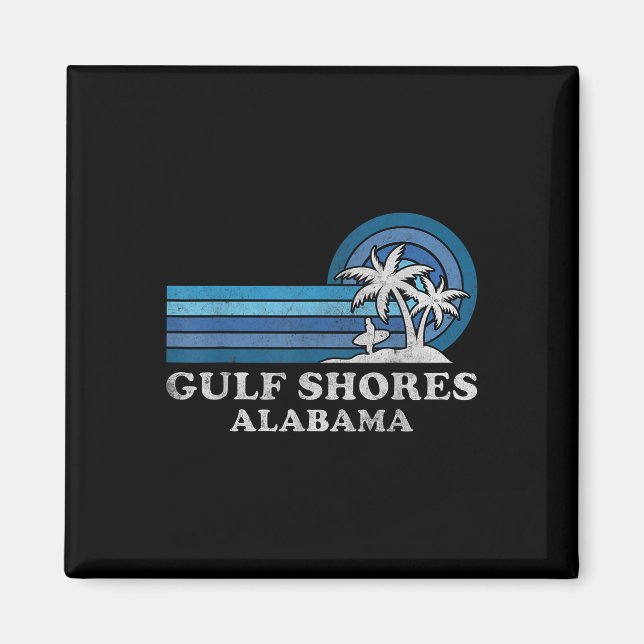Bukt Shores Beach Alabama Family Summer Vacation V Magnet (Framsidan)