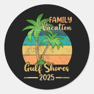 Bukt Shores Beach Alabama Family Vacation 2025 Sum Runt Klistermärke