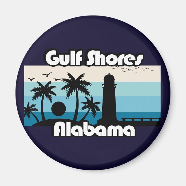 Bukt Shores Beach Alabama Magnet (Framsidan)