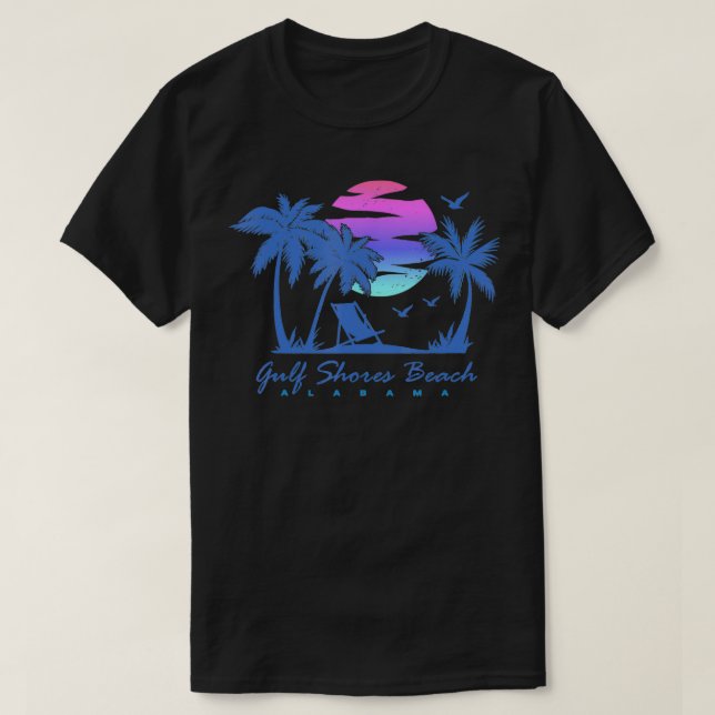 BUKT SHORES BEACH ALABAMA Påsklov Vacation Tr T Shirt (Design framsida)