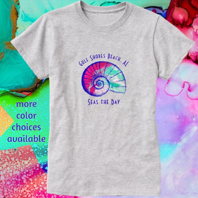 Bukt Shores Beach Alabama Seashell T-Shirt (Skapare uppladdad)