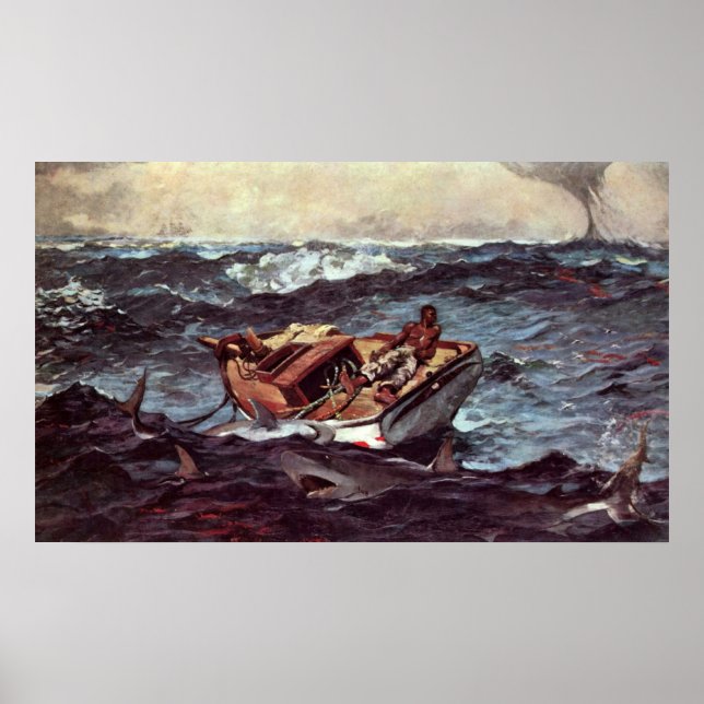 Bukt Stream by Winslow Homer Poster (Framsidan)