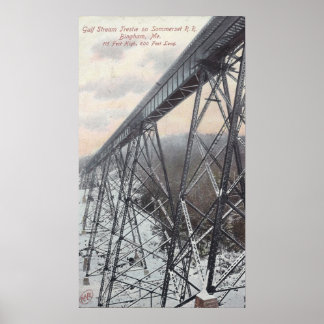Bukt Stream Trestle på Somerset Railroad Poster