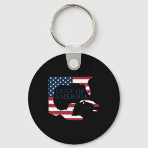 Bukt USA Karta Patriotic American Flagga Gu Nyckelring
