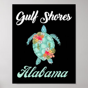 Bukt visar Alabyma Sea Turtle Family Vacation Mat Poster