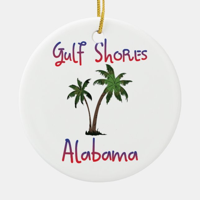 Bukten stöttar Alabama Julgransprydnad Keramik (Framsidan)