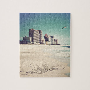 Buktkuster, den Alabama Sandwriting stranden Pussel