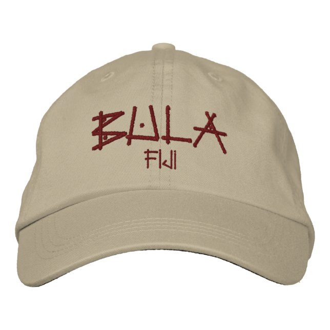 Bula Fiji Embroized Cap Broderad Keps (Framsida)