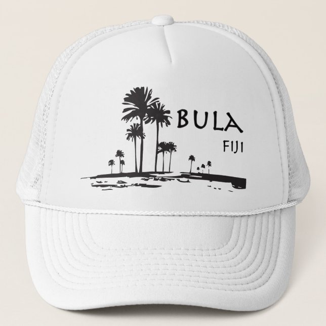 Bula Fiji Handflatan Träd Graphic Keps (Framsida)