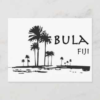 Bula Fiji Handflatan Träd Graphic Vykort