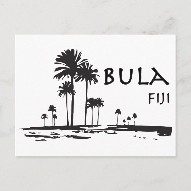 Bula Fiji Handflatan Träd Graphic Vykort (Framsida)