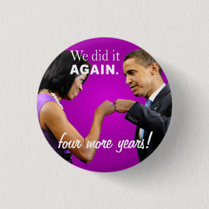 Bula för Barack och Michelle Obama segernäve Knapp