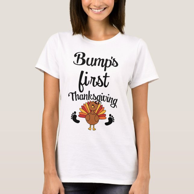 Bula första thanksgivingkvinna skjorta för t shirt (Framsida)
