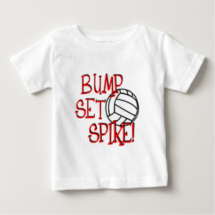 Bula uppsättning, spike! Volleyboll Tee Shirt