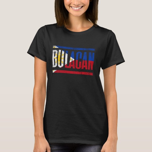 BULACAN PHILIPPINES with ITS PROUUD FILIPINO FLAGG T Shirt (Framsida)