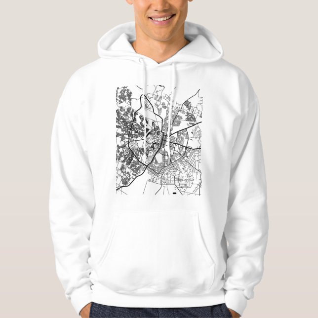 Bulawayo Zimbabwe stads karta Hoodie (Framsida)