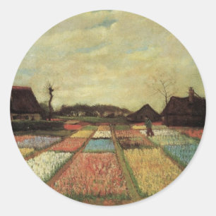 Bulb Fält av Vincent van Gogh. Runt Klistermärke