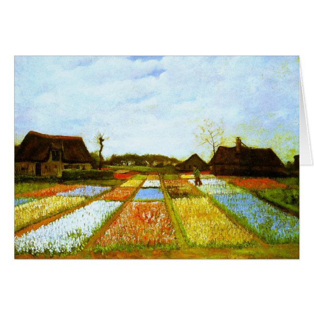 Bulb Fält Holland Van Gogh Fine Art OBS Kort (Framsidan Horizontal)