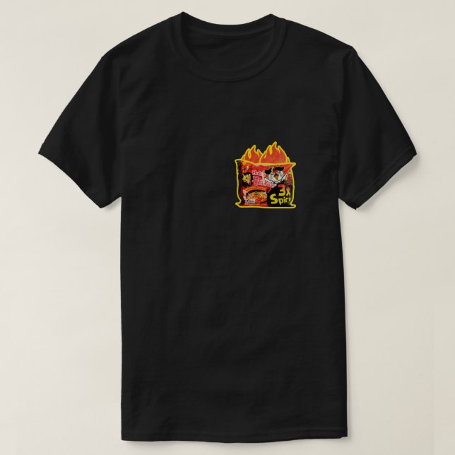 Buldak 3 X HETT CHICKEN SPICY RAMEN T Shirt (Design framsida)
