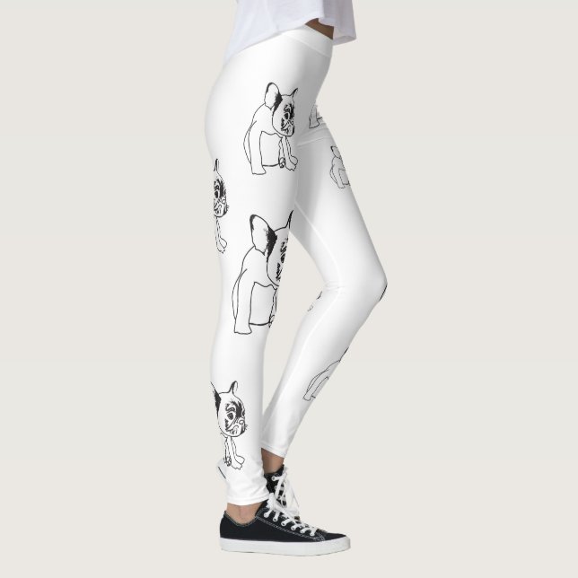 Buldog för fransk för valphundbulldogg damasker leggings (Höger)